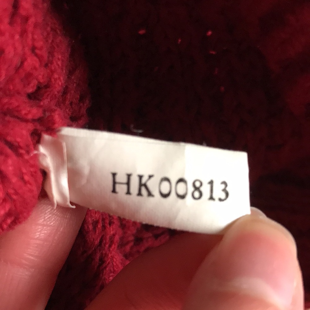 Basix Red Oversized Knit Sweater - Picture 7 of 7